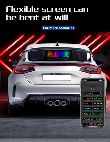 Zenvyre - Flexible LED Display Screen For Car 92*374mm