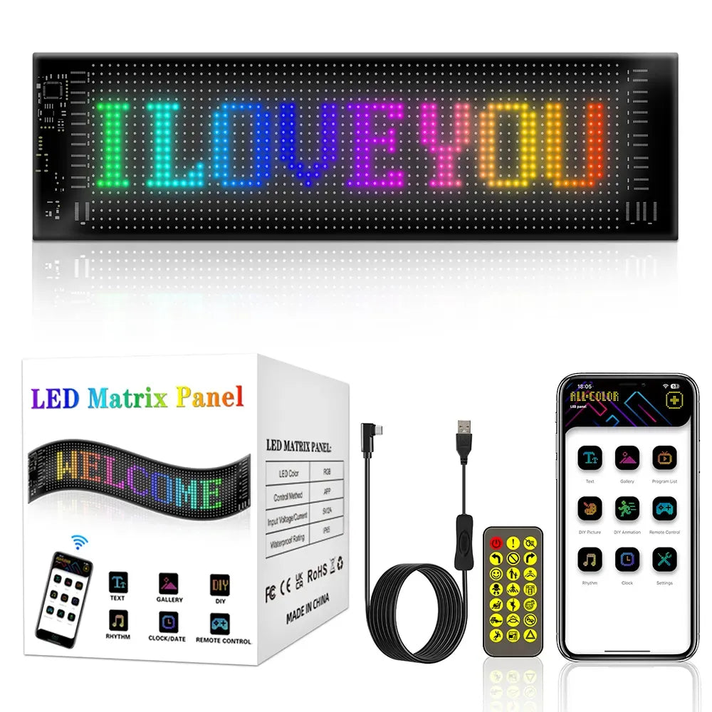 Zenvyre - Flexible LED Display Screen For Car 92*374mm